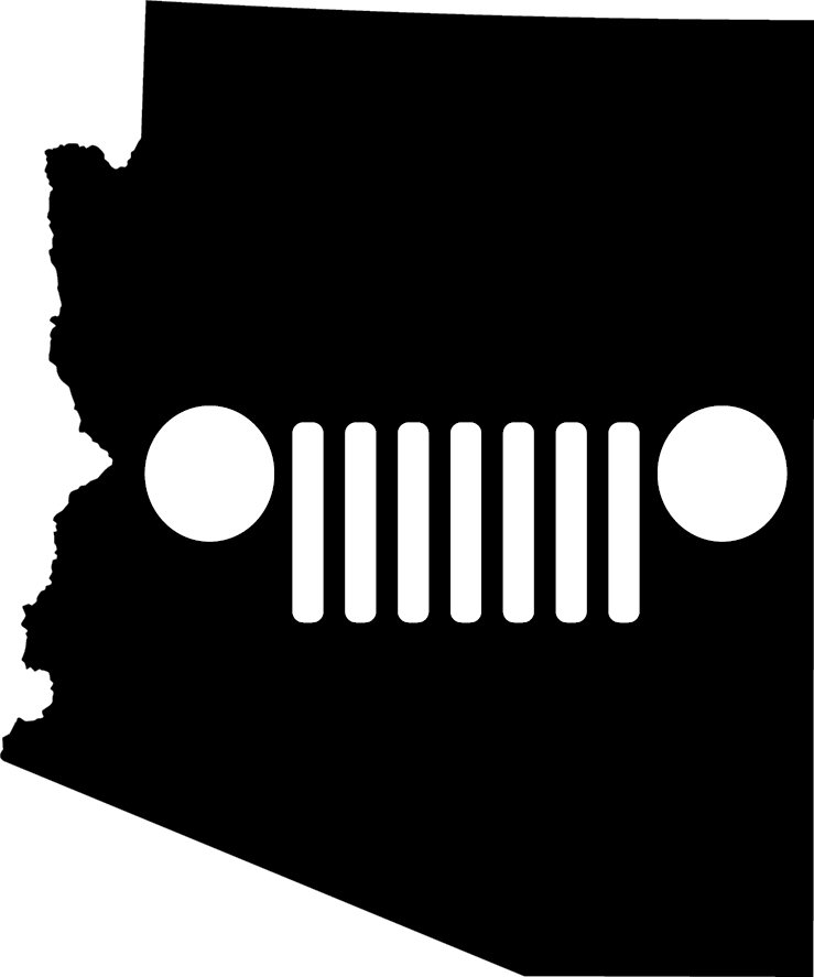 Arizona Grille Decal - Jeep Black And White Grill Replacement Decal Sticker (739x887), Png Download