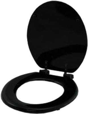 Black Toilet Seat - Toilet (400x400), Png Download