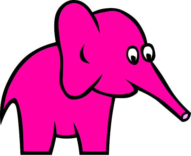 Pink Elephant Sticker Pack Messages Sticker-0 - Gambar Hewan Animasi Berwarna (640x525), Png Download