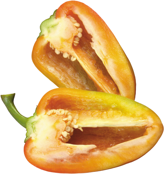 Sliced Pepper - Fast Food (866x650), Png Download