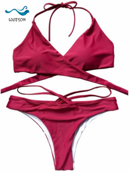 2019 Latest Hot Sale Brazilian Triangle Mayo Bikini - Cross Over Bikini Set (350x350), Png Download