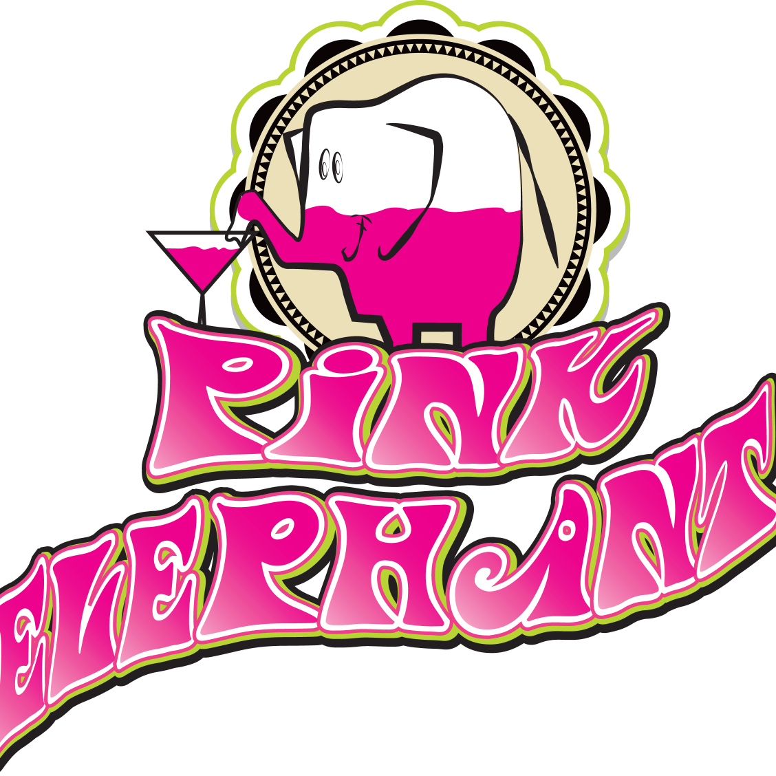 Pink Elephant (1128x1128), Png Download