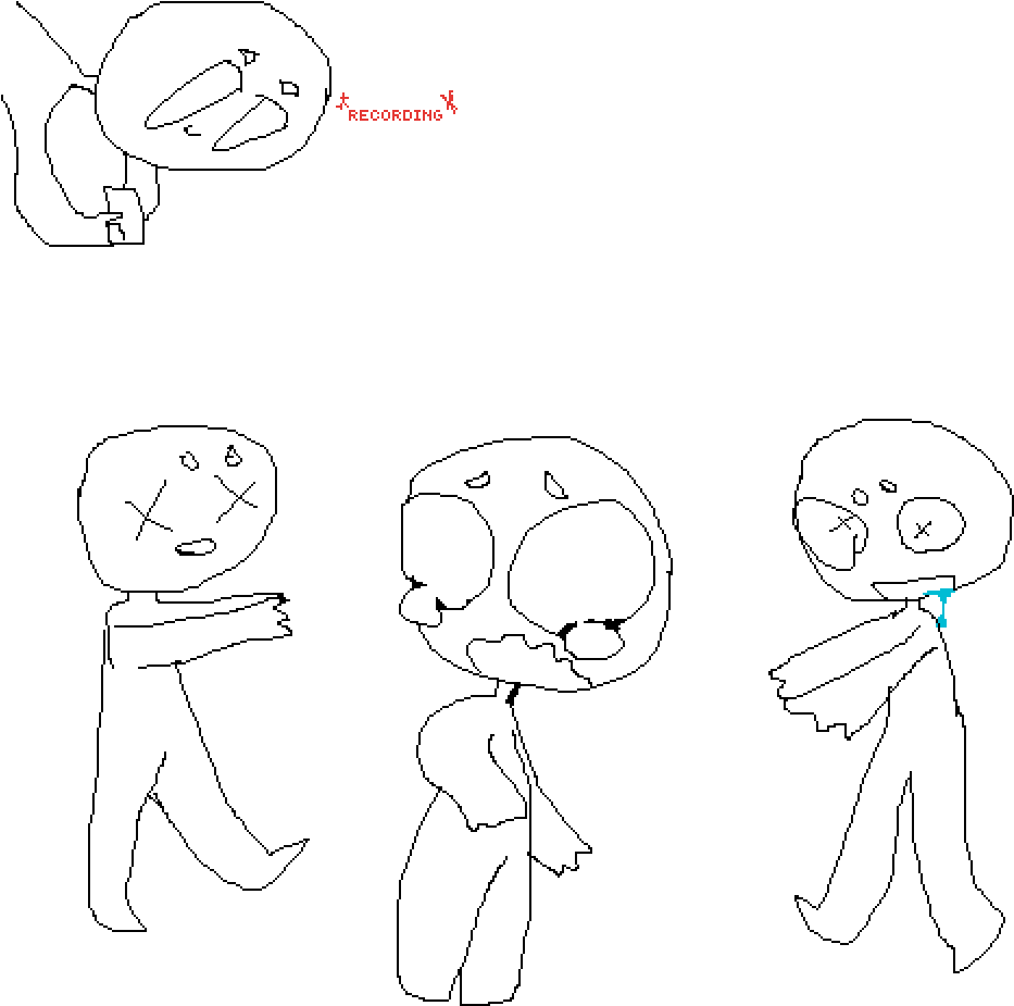 Zombie Prank Collab - Line Art (1000x1000), Png Download