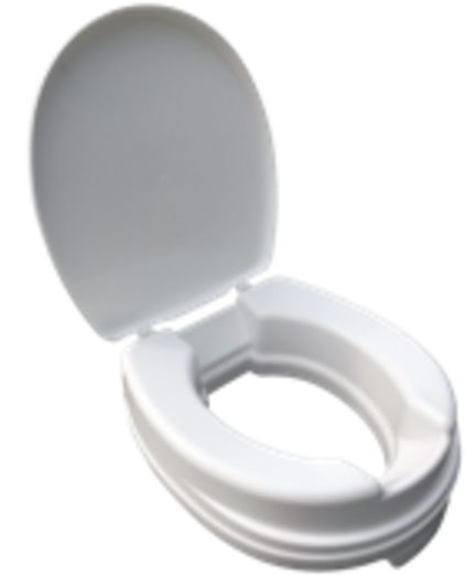 Rg8320 Raised Toilet Seat With Lid 150kg Capacity - Toilet Seat Riser (450x600), Png Download