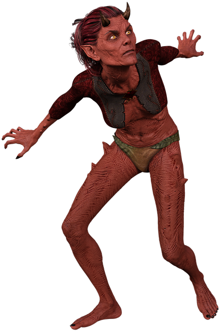 Woman, Devil, Demon, Horns, Pose, Evil, Female, Red - Evil Woman Png (576x720), Png Download