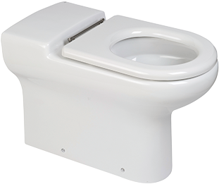 Hinged Soft Close Toilet Seat For Ceramic Wc Pans - Toilet (500x500), Png Download