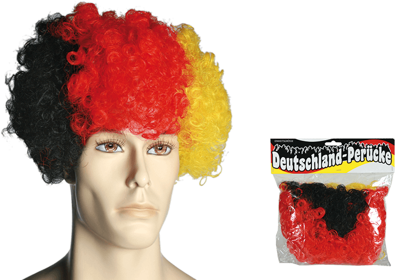 Peluca Afro Bandera De Alemania (945x709), Png Download