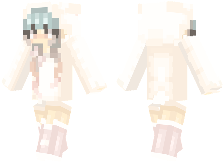 Baby Bunny - Minecraft Skins Girl Bunny (804x576), Png Download