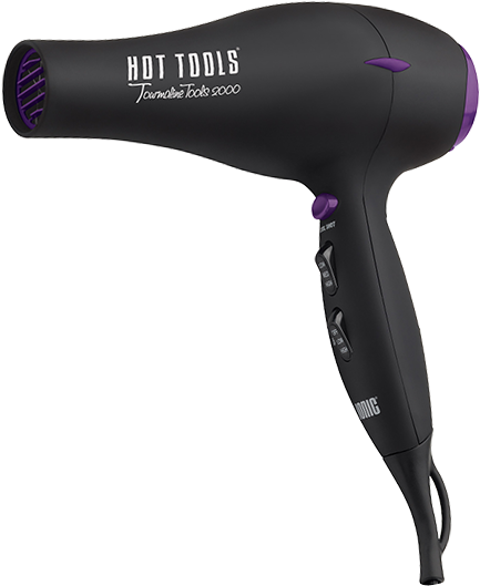 Hot Tools Hair Dryer - Tourmaline Tools 2000 Hairdryer (458x528), Png Download