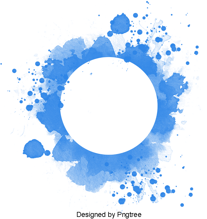 Fashion Blue Ink Background Vector, Fashion Vector, - Portable Network Graphics (800x800), Png Download