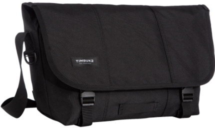 Timbuk2 Classic Carrying Case Bottle, File, Pen, Cell - Timbuk2 Classic Messenger - Medium - Jet Black - Messenger (572x429), Png Download