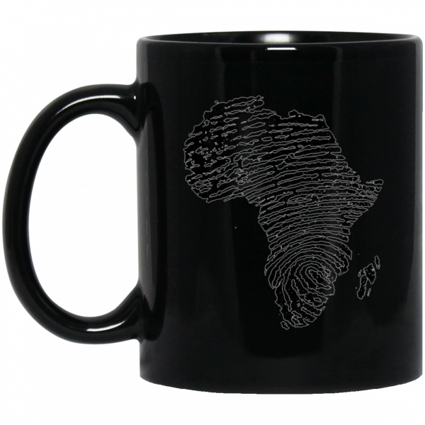 Africa Continent Dna Fingerprint African Black Pride - Mug (600x600), Png Download