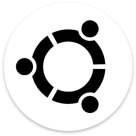 Ubuntu Circle White Black Sticker Unixstickers - Ubuntu Logo White Png (650x650), Png Download