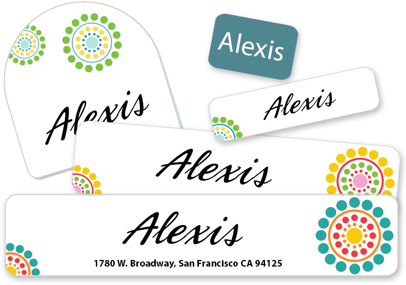 Modern Circle Dots Camp Labels - Circle (800x800), Png Download