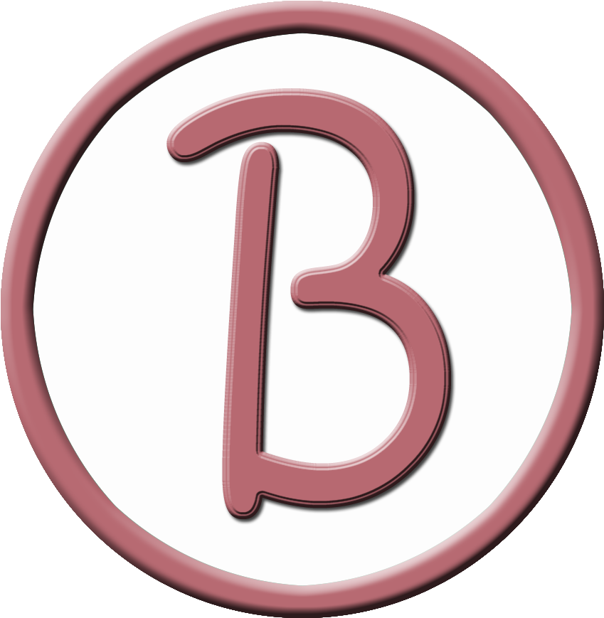 Free Rose Circle Capital Letter B Png Digital Scrapbook - Letras Para Imprimir En Circulo (900x900), Png Download