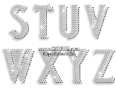 Bling Capital Letters Rhinestone Iron On Transfer - Illustration (450x450), Png Download