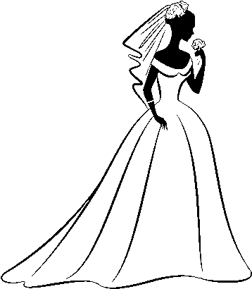 Dibujo De Vestido De Boda Y Velo Para Colorear - Vestido De Noiva Png (600x470), Png Download