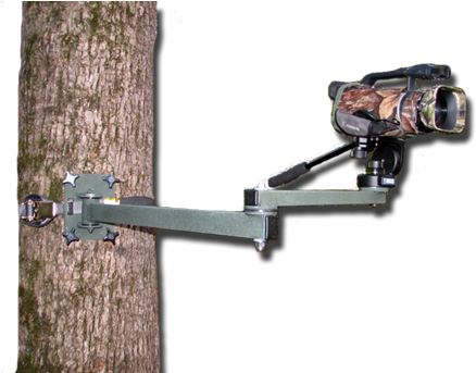 Tree Stand Video Camera Swing Arm Mount For Deer Hunting - Camera Arm Mount (480x342), Png Download