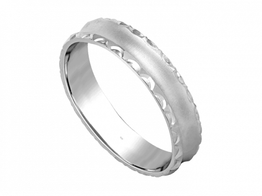 Metallica Silver Ring - Titanium Ring (540x405), Png Download