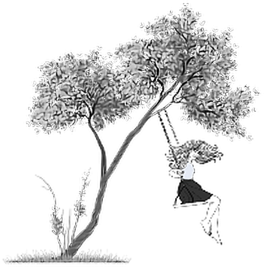 Ftestickers Girl Tree Swing Woman - Png Format Tree Plant Png (1024x1024), Png Download