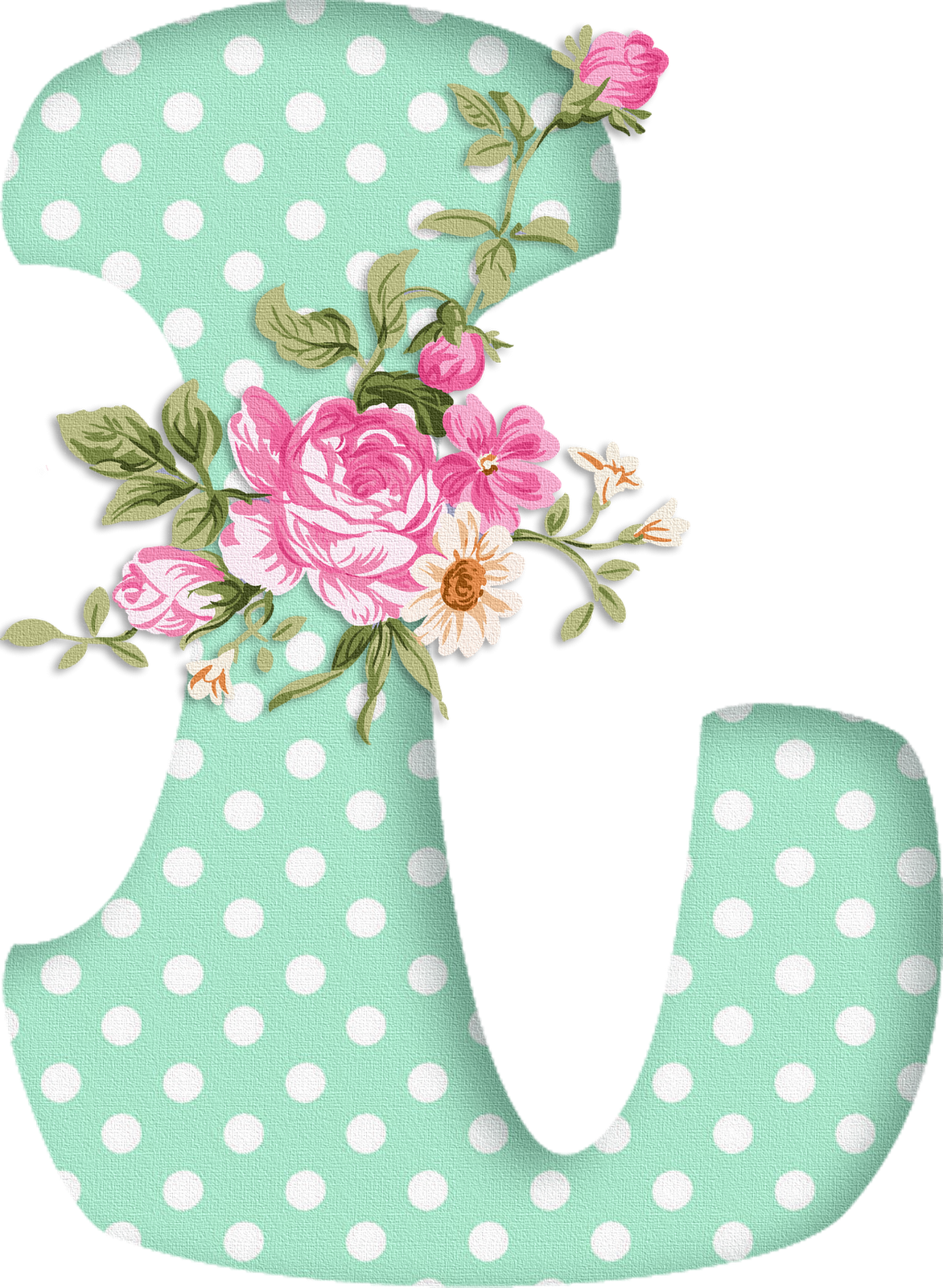 Abecedario Con Flores - Moldes De Letras Con Flores Para Imprimir (1172x1600), Png Download