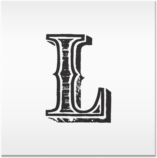 Azulejo Monograma L - Design (800x800), Png Download