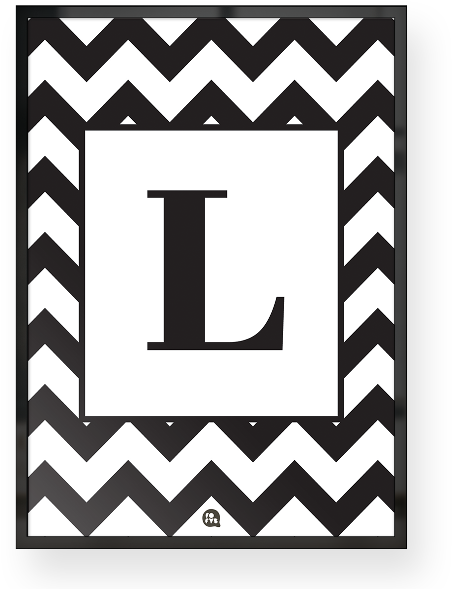 Quadro Alfabeto Zigzag Letra L - Auburn A Sticker (1200x1200), Png Download