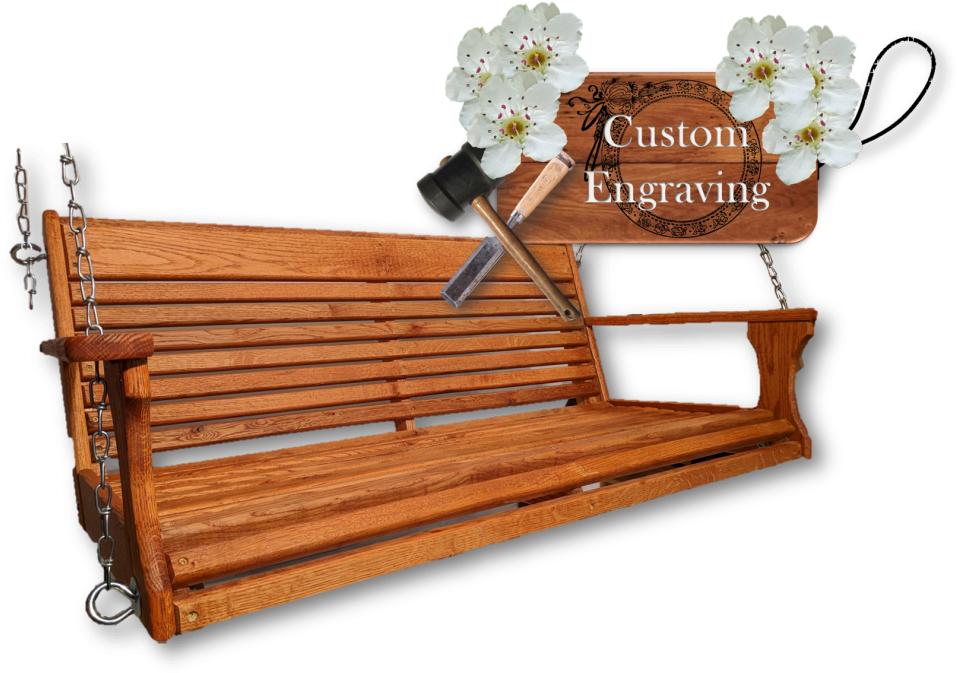Wooden Porch Swing Beautiful Red Oak Wood Porch Swing - Furniture (1024x685), Png Download