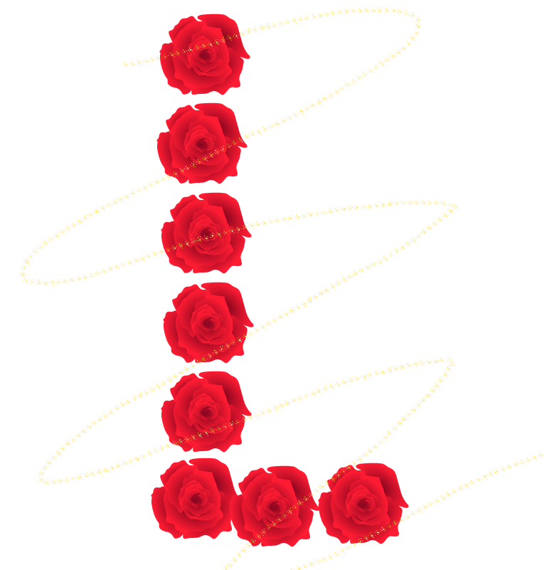 L Letter Letra Word Letras Rosas Estrellaa - Letra A Rosas Png (1000x800), Png Download