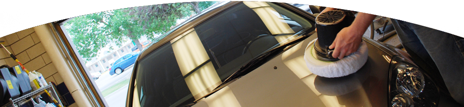Someone Buffing A Clean Car Inside The Red Carpet Carwash - Car (917x212), Png Download