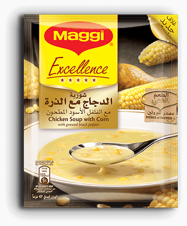 Excellence Chicken Soup With Corn - Maggi Excellence Soup Cream Vegetable (380x460), Png Download
