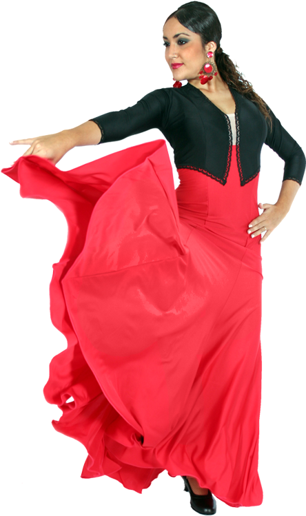 Vestido Flamenco Fl4019lc1 - Vestidos De Tango Flamenco (563x762), Png Download