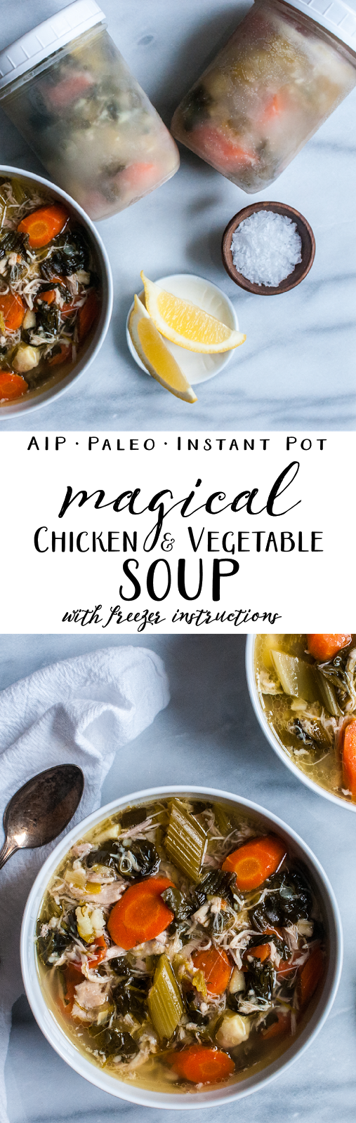 "magical Chicken & Vegetable Soup From "freezer Cooking - Mixed Vegetable Soup (507x1600), Png Download