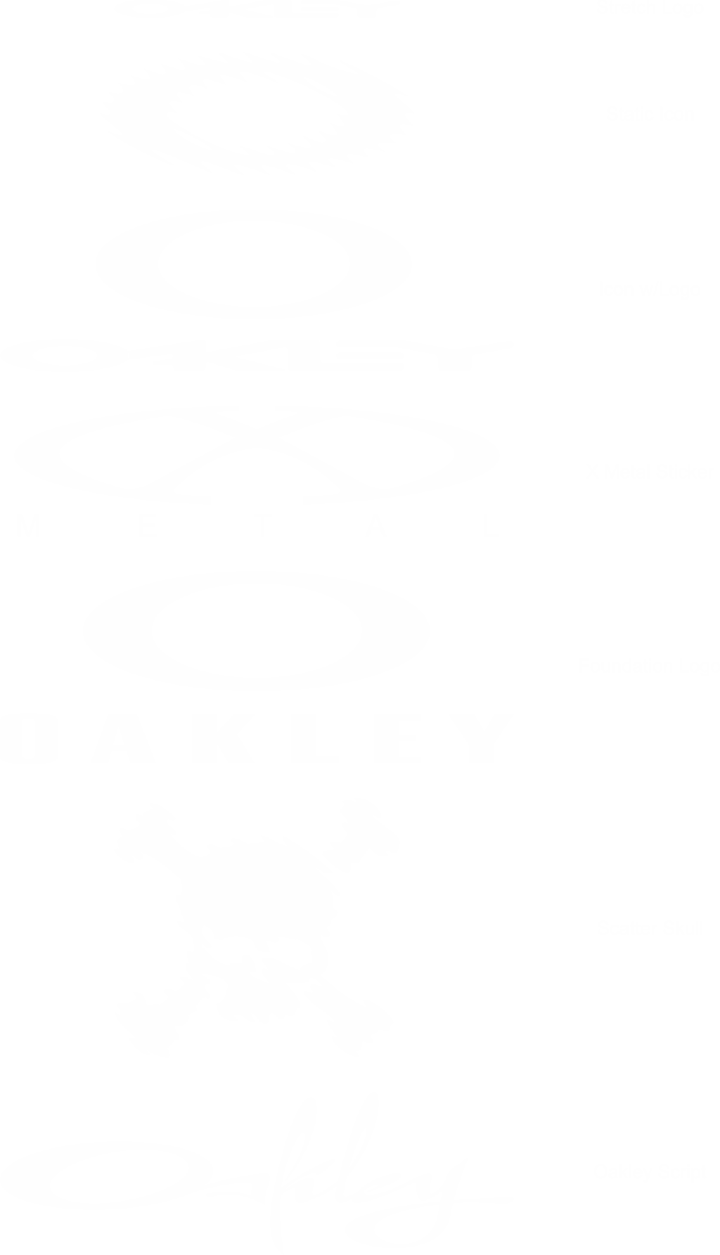 Oakley Metal Skull Stickers - Oakley X Metal Logo (1024x1785), Png Download