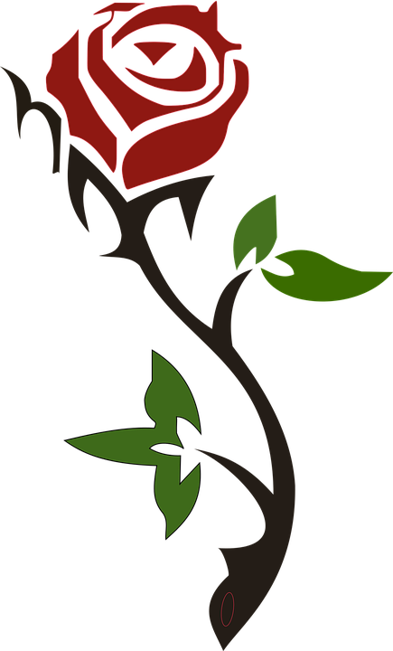 Rose Graphic - Rose Silhouette Png (435x720), Png Download