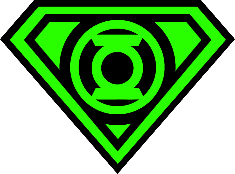 Superman And Green Lantern Logo - Superman Green Lantern Symbol (749x554), Png Download