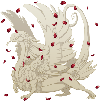 Red Rose Flowerfall Coatl F - Luminous Halo Flight Rising (350x350), Png Download