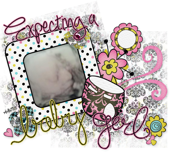 Expecting A Baby Girl2 - Picture Frame (548x500), Png Download