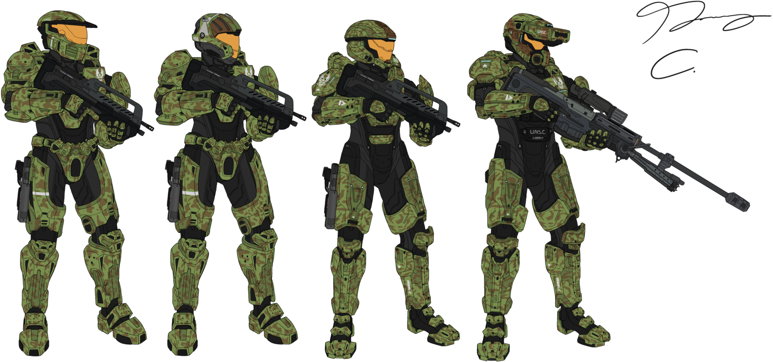 Unknown Spartan Fire Team - Video Game (1600x758), Png Download