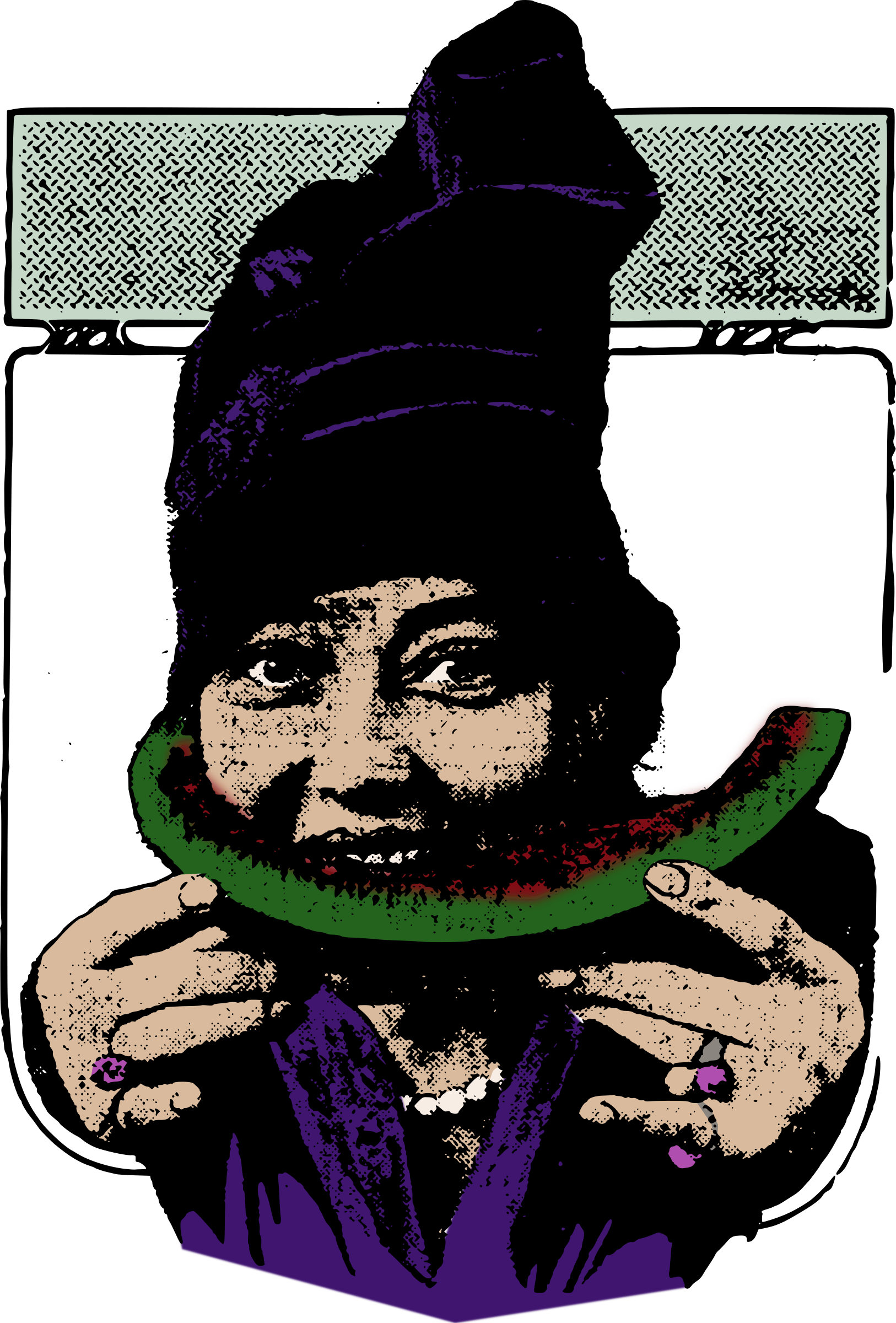 This Free Icons Png Design Of Happy Lady With A Watermelon (1626x2400), Png Download