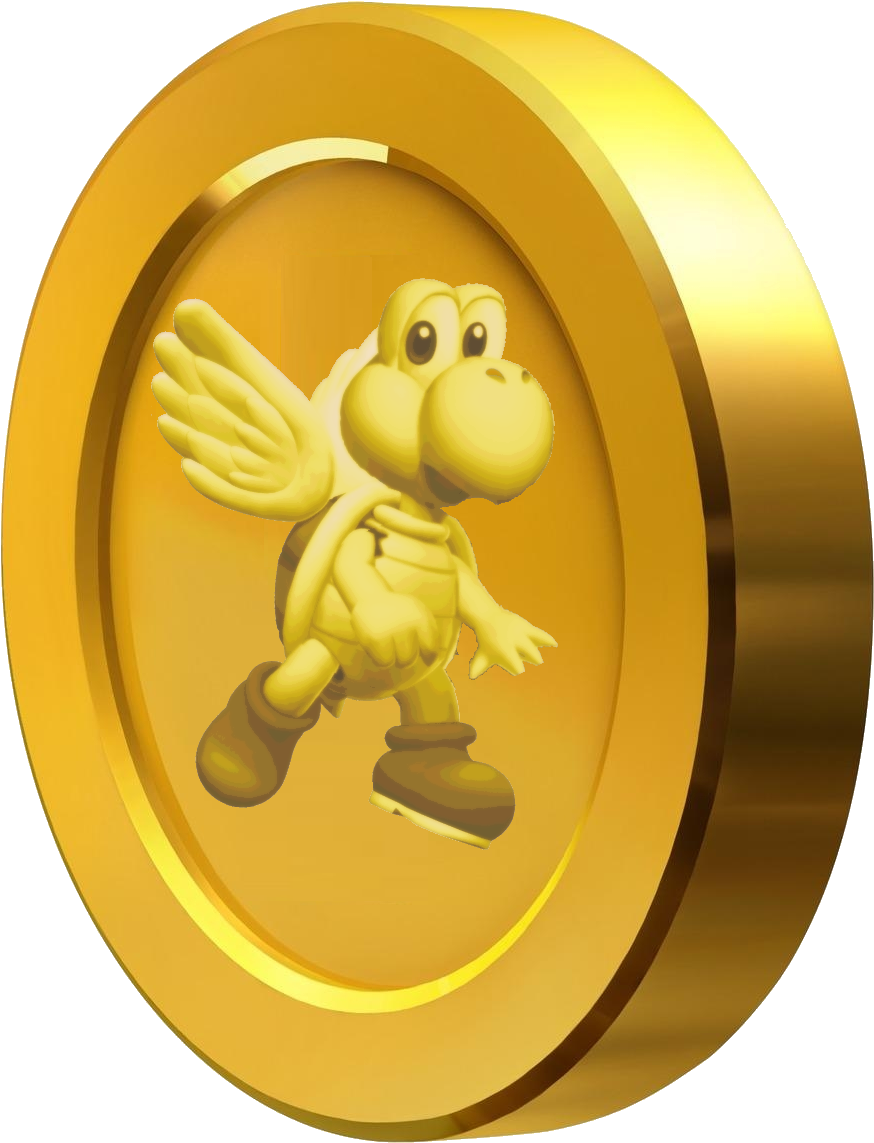Paratroopa Coin - Coin Png (977x1183), Png Download