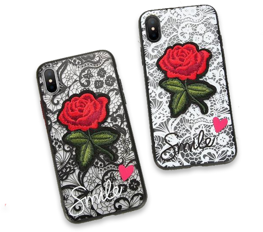 673-rose Flower Lace Case For Iphone - Iphone (620x620), Png Download