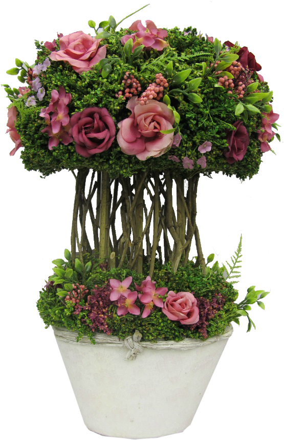 Flower Express Roses With Gyps On Lace Planter Table - Bouquet (720x960), Png Download