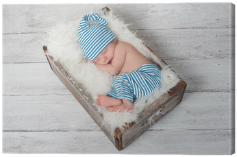 Sleeping Newborn Baby Wearing Pajamas And A Sleeping - Blessed With A Boy (400x400), Png Download