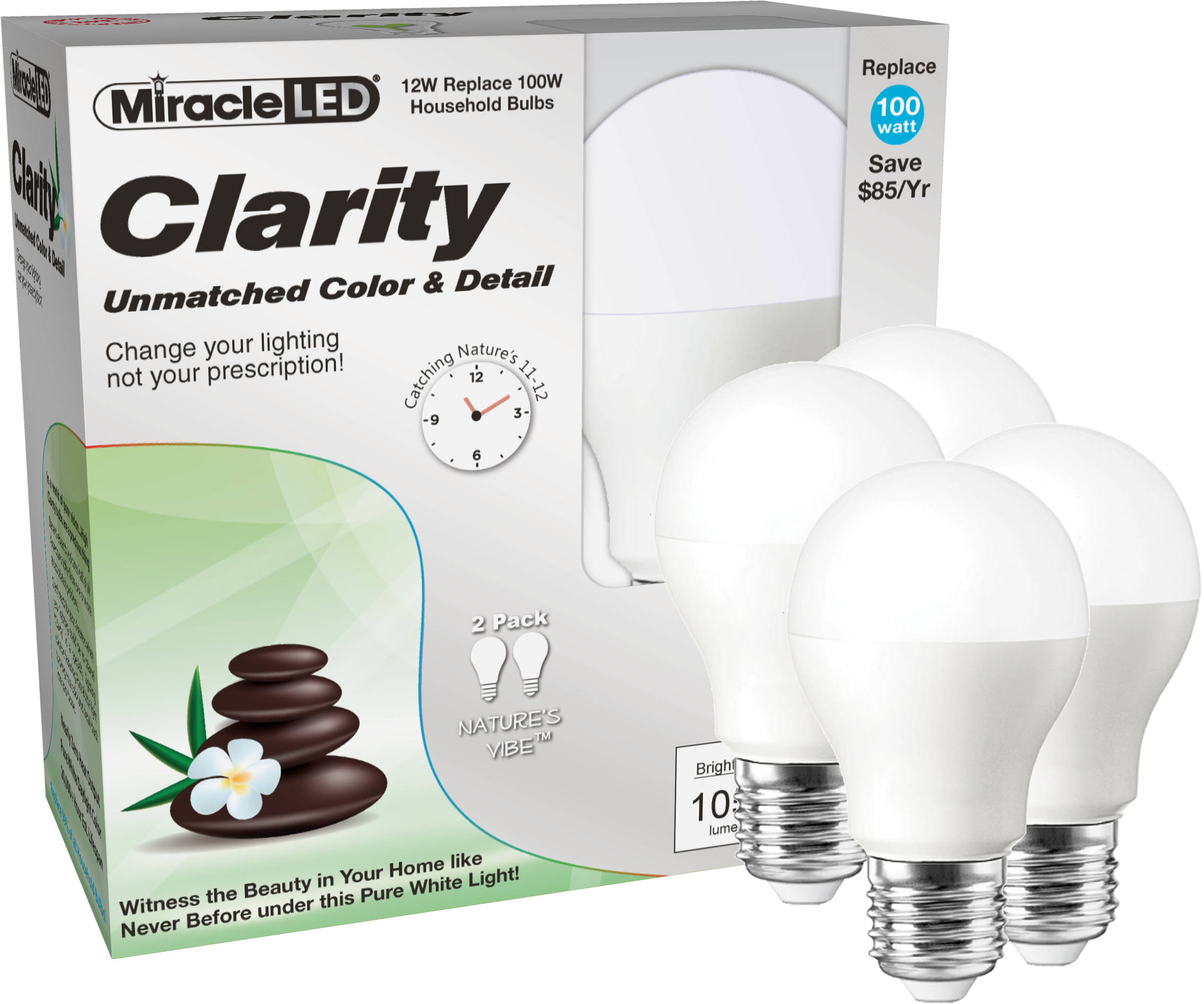 Miracle Led Clarity High Definition High Visibility - Miracle Led Nature’s Vibe Clarity High Definition High (2305x2329), Png Download