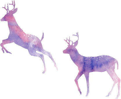 Watercolor Pngs - Deers Watercolour (417x340), Png Download