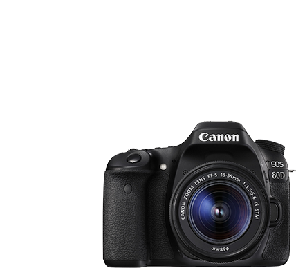 Http - //cweb - Canon - Jp/eos/special/80d/ - Canon 80d With 18 55 (428x388), Png Download