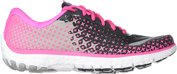 Brooks Women's Pureflow 5 Road-running Shoes Anthracite/pink (597x250), Png Download