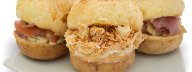 Pao De Queijo - Fast Food (736x238), Png Download