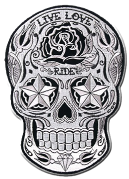 Vxbcegq - Hot Leathers Sugar Skull Patch (386x382), Png Download
